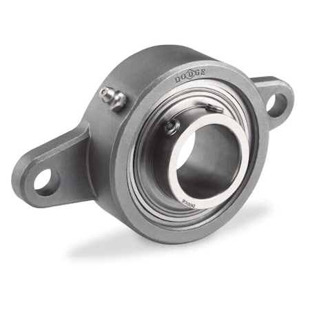 Dodge Industrial F2B-SCEZ-012-SHSS, Two-Bolt Flange, Non-Expansion, SS, 0.75" Bore Dia. 136793